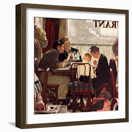 "Saying Grace", November 24,1951-Norman Rockwell-Framed Giclee Print