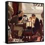 "Saying Grace", November 24,1951-Norman Rockwell-Framed Stretched Canvas