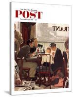 "Saying Grace" Saturday Evening Post Cover, November 24,1951-Norman Rockwell-Stretched Canvas