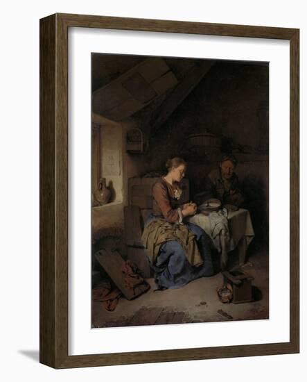 Saying Grace-Cornelis Pietersz Bega-Framed Art Print