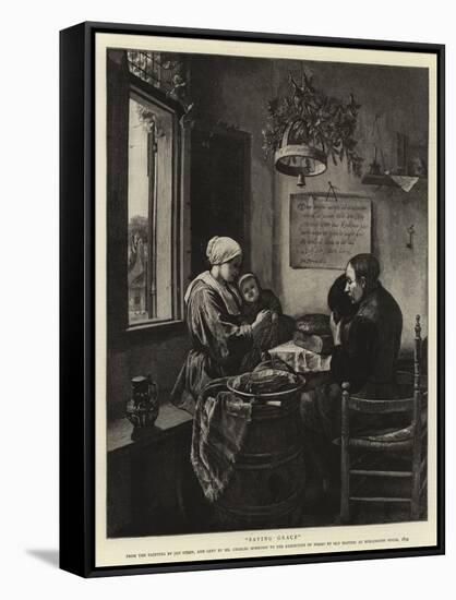 Saying Grace-Jan Havicksz Steen-Framed Stretched Canvas