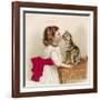 Saying Hello to Kitty-null-Framed Giclee Print