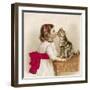 Saying Hello to Kitty-null-Framed Giclee Print