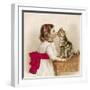 Saying Hello to Kitty-null-Framed Giclee Print