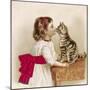 Saying Hello to Kitty-null-Mounted Giclee Print