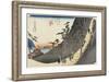 Sayo Mountain Pass, Nissaka, C. 1833-Utagawa Hiroshige-Framed Giclee Print