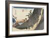 Sayo Mountain Pass, Nissaka, C. 1833-Utagawa Hiroshige-Framed Giclee Print