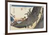 Sayo Mountain Pass, Nissaka, C. 1833-Utagawa Hiroshige-Framed Giclee Print