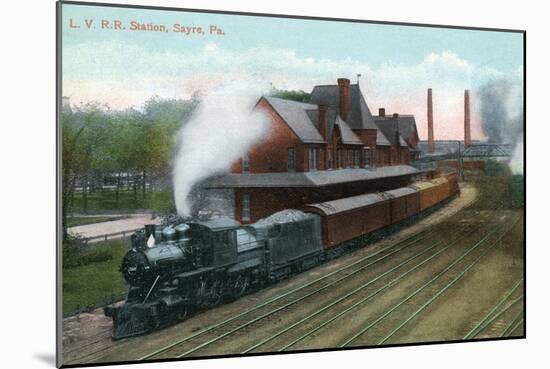 Sayre, Pennsylvania - Lehigh Valley Railroad Station-Lantern Press-Mounted Art Print