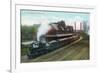 Sayre, Pennsylvania - Lehigh Valley Railroad Station-Lantern Press-Framed Premium Giclee Print