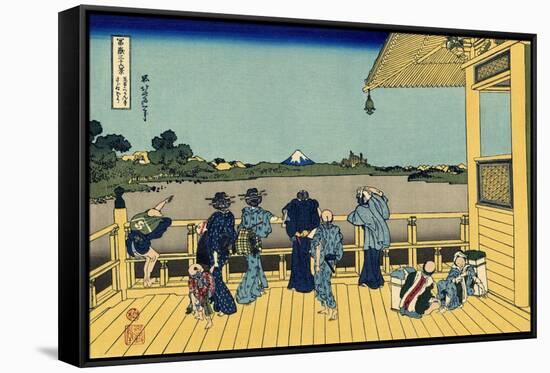 Sazai Hall - 500 Rakan Temples, c.1830-Katsushika Hokusai-Framed Stretched Canvas