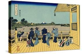 Sazai Hall - 500 Rakan Temples, c.1830-Katsushika Hokusai-Stretched Canvas