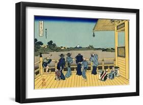 Sazai Hall - 500 Rakan Temples, c.1830-Katsushika Hokusai-Framed Giclee Print