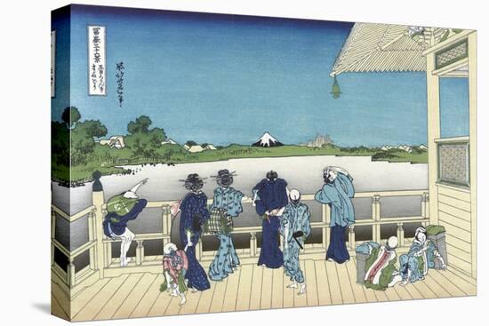 Sazai Hall - 500 Rakanji Temple-Katsushika Hokusai-Stretched Canvas