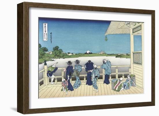 Sazai Hall - 500 Rakanji Temple-Katsushika Hokusai-Framed Art Print