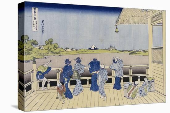 Sazai Hall of Five-Hundred-Rakan Temple-Katsushika Hokusai-Stretched Canvas