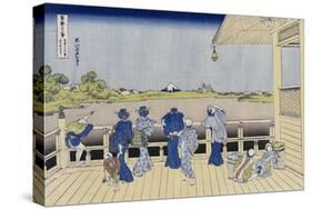 Sazai Hall of Five-Hundred-Rakanji Temple-Katsushika Hokusai-Stretched Canvas