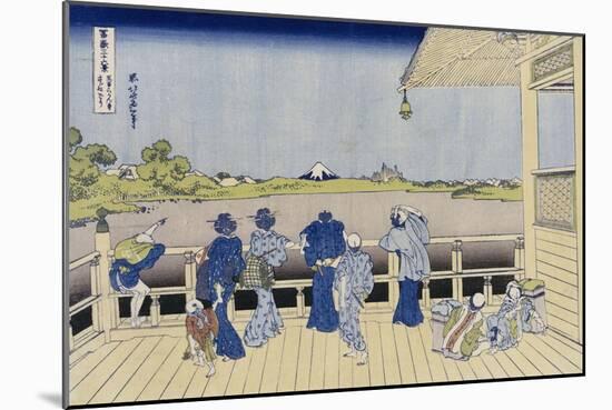 Sazai Hall of Five-Hundred-Rakanji Temple-Katsushika Hokusai-Mounted Giclee Print