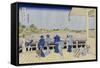 Sazai Hall of Five-Hundred-Rakanji Temple-Katsushika Hokusai-Framed Stretched Canvas