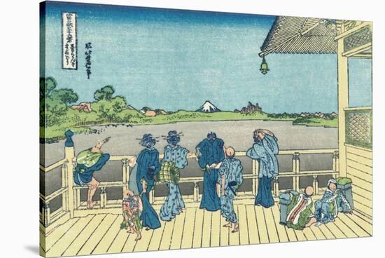 Sazai Hall of the Five-Hundred-Rakan Temple-Katsushika Hokusai-Stretched Canvas