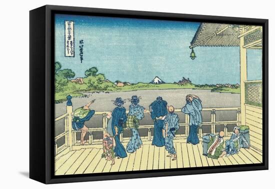 Sazai Hall of the Five-Hundred-Rakan Temple-Katsushika Hokusai-Framed Stretched Canvas