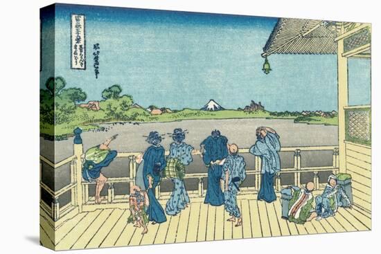 Sazai Hall of the Five-Hundred-Rakan Temple-Katsushika Hokusai-Stretched Canvas