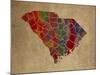 SC Colorful Counties-Red Atlas Designs-Mounted Giclee Print