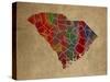 SC Colorful Counties-Red Atlas Designs-Stretched Canvas