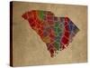 SC Colorful Counties-Red Atlas Designs-Stretched Canvas