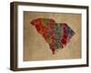 SC Colorful Counties-Red Atlas Designs-Framed Giclee Print