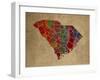 SC Colorful Counties-Red Atlas Designs-Framed Giclee Print