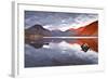 Scafell Range across Reflective Waters of Wast Water, Lake District Nat'l Pk, Cumbria, England, UK-Julian Elliott-Framed Photographic Print