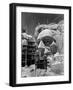 Scaffolding around Head of Abraham Lincoln, Partially Sculptured During Mt. Rushmore Construction-Alfred Eisenstaedt-Framed Premium Photographic Print