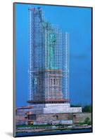 Scaffolding Covering Statue of Liberty-null-Mounted Photographic Print