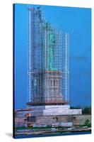 Scaffolding Covering Statue of Liberty-null-Stretched Canvas