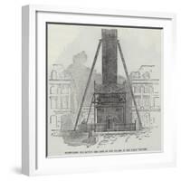 Scaffolding for Sawing the Base of the Column in the Place Vendome-null-Framed Giclee Print