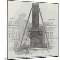 Scaffolding for Sawing the Base of the Column in the Place Vendome-null-Mounted Giclee Print