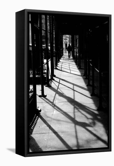 Scaffolding Shadows NYC-null-Framed Stretched Canvas