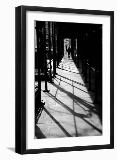 Scaffolding Shadows NYC-null-Framed Photo