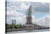 Scaffolding Surrounding the Statue of Liberty-null-Stretched Canvas