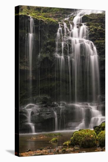 Scaleber Force (Foss Waterfall) Near Settle, North Yorkshire, Yorkshire, England-John Woodworth-Stretched Canvas