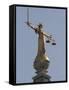 Scales of Justice, Central Criminal Court, Old Bailey, London, England, United Kingdom, Europe-Rolf Richardson-Framed Stretched Canvas