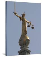 Scales of Justice, Central Criminal Court, Old Bailey, London, England, United Kingdom, Europe-Rolf Richardson-Stretched Canvas