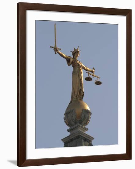 Scales of Justice, Central Criminal Court, Old Bailey, London, England, United Kingdom, Europe-Rolf Richardson-Framed Photographic Print