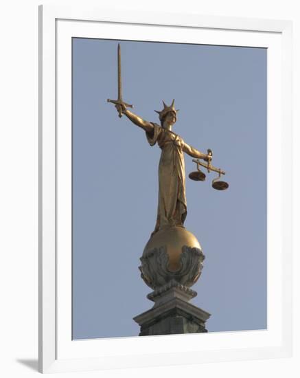 Scales of Justice, Central Criminal Court, Old Bailey, London, England, United Kingdom, Europe-Rolf Richardson-Framed Photographic Print