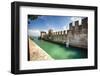 Scaliger Castle, Sirmione, Lake Garda, Lombardy, Italy-George Oze-Framed Photographic Print