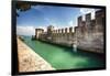 Scaliger Castle, Sirmione, Lake Garda, Lombardy, Italy-George Oze-Framed Photographic Print