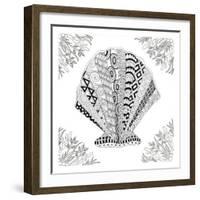 Scallop Boardered-Pam Varacek-Framed Art Print