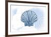 Scallop Shell - Blue - Coastal Icon-Lantern Press-Framed Premium Giclee Print