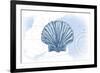 Scallop Shell - Blue - Coastal Icon-Lantern Press-Framed Premium Giclee Print